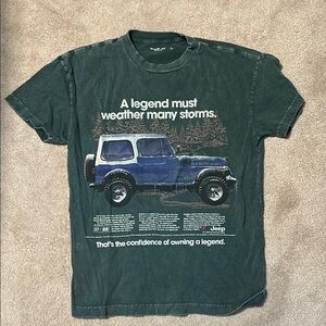 Abercrombie Jeep Green Graphic T-Shirt for Men